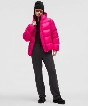 Μπουφάν Πουπουλένια Lululemon Featherweight γυναικεια ροζ | Greece-5610243
