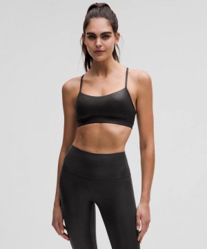 Αθλητικο Σουτιεν Lululemon Flow Y Nulu Light Support, A–C Cups Ribbed Shine γυναικεια μαυρα | Greece-3904256