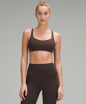 Αθλητικο Σουτιεν Lululemon Free to Be - Wild Light Support, A/B Cup γυναικεια σοκολάτα | Greece-4713502
