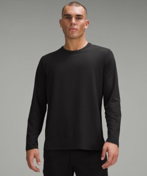 μακρυμανικα μπλουζακια Lululemon Fundamental ανδρικα μαυρα | Greece-2057431