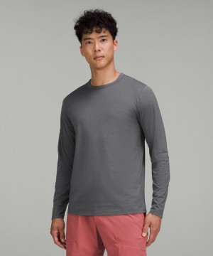μακρυμανικα μπλουζακια Lululemon Fundamental ανδρικα γκρι | Greece-5604328