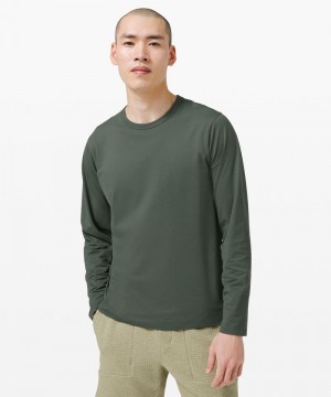 μακρυμανικα μπλουζακια Lululemon Fundamental ανδρικα σκούρο πρασινο | Greece-0498516