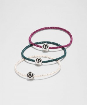 Αξεσουαρ Μαλλιων Lululemon Glow On Hair Ties γυναικεια τυρκουάζ Μπεζ βαθυ | Greece-7459210
