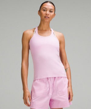 αμανικα μπλουζακια Lululemon Hold Tight Thin Strap Racerback γυναικεια ροζ | Greece-1762048