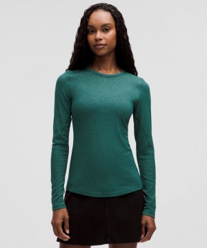 μακρυμανικα μπλουζακια Lululemon Hold Tight γυναικεια τυρκουάζ ασημι | Greece-1562789