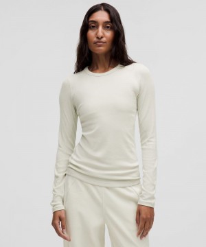μακρυμανικα μπλουζακια Lululemon Hold Tight γυναικεια Μπεζ ασημι | Greece-1803674