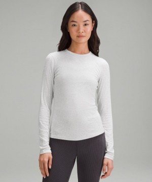 μακρυμανικα μπλουζακια Lululemon Hold Tight γυναικεια ανοιχτο γκρι | Greece-5027819