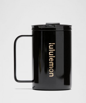 Μπουκάλια νερού Lululemon Insulated Mug 12oz Shine γυναικεια μαυρα | Greece-1780264