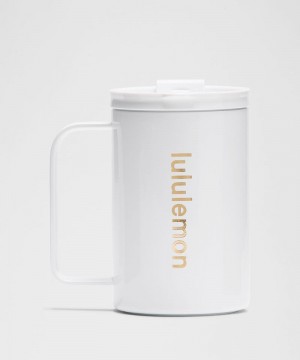 Μπουκάλια νερού Lululemon Insulated Mug 12oz Shine ανδρικα ασπρα | Greece-5836409