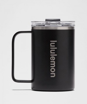 Μπουκάλια νερού Lululemon Insulated Mug 12oz ανδρικα μαυρα | Greece-8209714