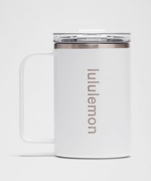 Μπουκάλια νερού Lululemon Insulated Mug 12oz ανδρικα ασπρα | Greece-9416752