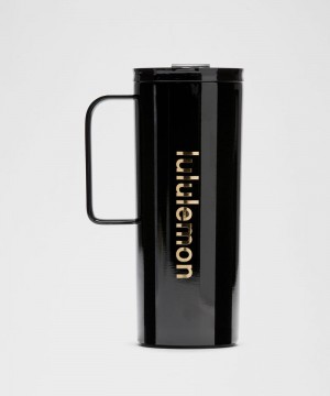 Μπουκάλια νερού Lululemon Insulated Mug 20oz Shine ανδρικα μαυρα | Greece-3721640