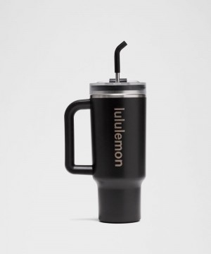 Μπουκάλια νερού Lululemon Insulated Tumbler 40oz γυναικεια μαυρα | Greece-1975084