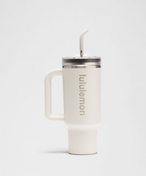 Μπουκάλια νερού Lululemon Insulated Tumbler 40oz γυναικεια Μπεζ | Greece-6294503