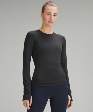 μακρυμανικα μπλουζακια Lululemon It's Rulu Run γυναικεια μαυρα | Greece-1470286