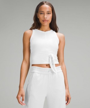 αμανικα μπλουζακια Lululemon It's a Tie γυναικεια ασπρα | Greece-3689054