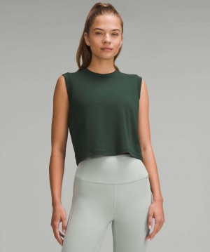 αμανικα μπλουζακια Lululemon Jersey Training Muscle γυναικεια πρασινο | Greece-0349526