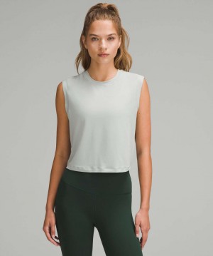 αμανικα μπλουζακια Lululemon Jersey Training Muscle γυναικεια γκρι | Greece-7940835