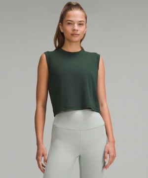 αμανικα μπλουζακια Lululemon Jersey Training Muscle γυναικεια πρασινο | Greece-4258079