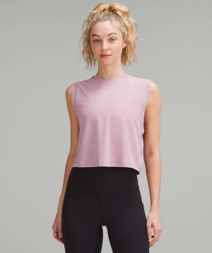 αμανικα μπλουζακια Lululemon Jersey Training Muscle γυναικεια ροζ ροζ | Greece-3726809