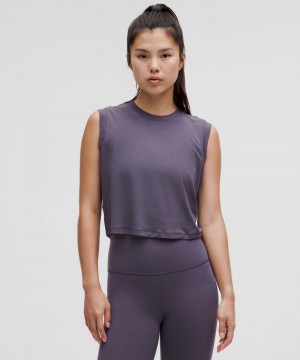 αμανικα μπλουζακια Lululemon Jersey Training Muscle γυναικεια βαθυ γκρι | Greece-3805742