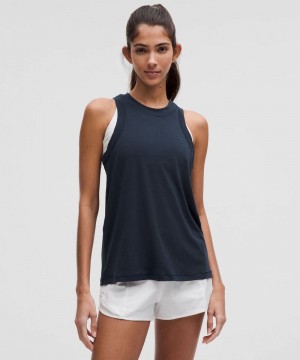 αμανικα μπλουζακια Lululemon Jersey Training γυναικεια σκουρο μπλε | Greece-2589174