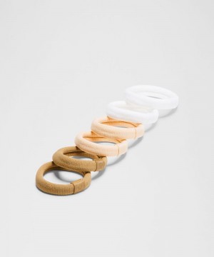 Αξεσουαρ Μαλλιων Lululemon Knit Hair Ties γυναικεια Μπεζ Μπεζ ασπρα ασπρα | Greece-2085943
