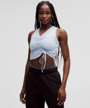 αμανικα μπλουζακια Lululemon LA Asymmetrical Cinched γυναικεια μπλε Μπεζ | Greece-2710934