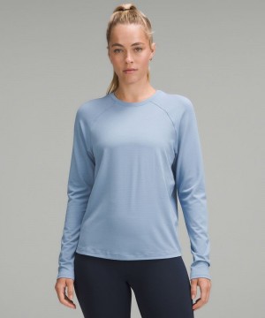 μακρυμανικα μπλουζακια Lululemon License to Train Classic-Fit γυναικεια μπλε | Greece-4207839