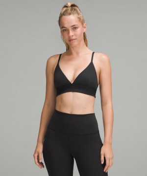 Αθλητικο Σουτιεν Lululemon License to Train Triangle Light Support, A/B Cup γυναικεια μαυρα | Greece-8294315