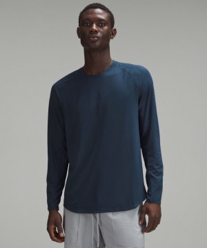 μακρυμανικα μπλουζακια Lululemon License to Train ανδρικα σκουρο μπλε | Greece-9671830