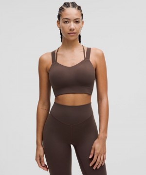 Αθλητικο Σουτιεν Lululemon Like a Cloud Longline Light Support, D/DD Cup γυναικεια σοκολάτα | Greece-2701964