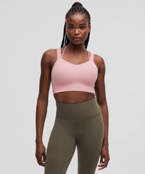 Αθλητικο Σουτιεν Lululemon Like a Cloud Longline Light Support, D/DD Cup γυναικεια ροζ | Greece-2803579