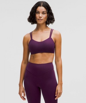 Αθλητικο Σουτιεν Lululemon Like a Cloud Ribbed Light Support, B/C Cup γυναικεια μωβ | Greece-0361985