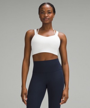 Αθλητικο Σουτιεν Lululemon Like a Cloud Ribbed Longline Light Support, D/DD Cup γυναικεια ασπρα | Greece-5489201
