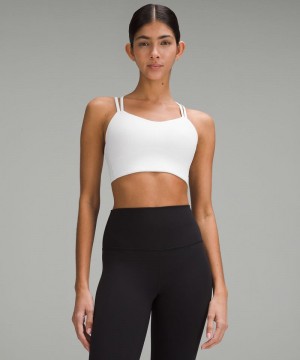 Αθλητικο Σουτιεν Lululemon Like a Cloud Ribbed Longline Light Support, B/C Cup γυναικεια ασπρα | Greece-5839172