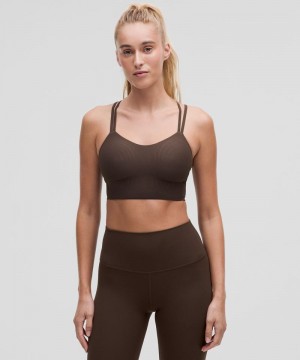 Αθλητικο Σουτιεν Lululemon Like a Cloud Ribbed Longline Light Support, B/C Cup γυναικεια σοκολάτα | Greece-0764293