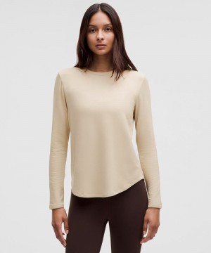 μακρυμανικα μπλουζακια Lululemon Love Modal Fleece γυναικεια καφε | Greece-9034527