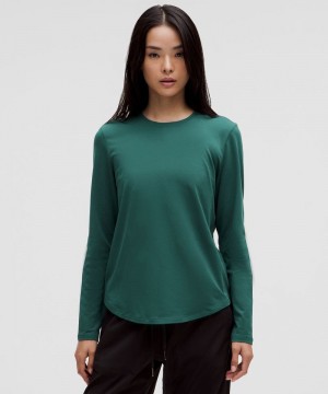 μακρυμανικα μπλουζακια Lululemon Love γυναικεια τυρκουάζ | Greece-3890741