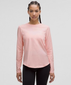 μακρυμανικα μπλουζακια Lululemon Love γυναικεια ροζ | Greece-7926015