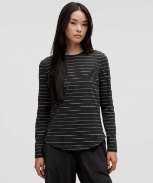 μακρυμανικα μπλουζακια Lululemon Love γυναικεια μαυρα ασπρα | Greece-0832694