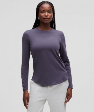 μακρυμανικα μπλουζακια Lululemon Love γυναικεια βαθυ γκρι | Greece-1908623