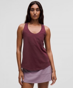 αμανικα μπλουζακια Lululemon Love γυναικεια σκούρο κοκκινα | Greece-6709432