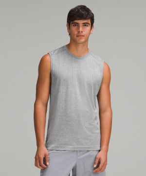 αμανικα μπλουζακια Lululemon Metal Vent Tech Sleeveless Shirt ανδρικα ασπρα | Greece-4637289