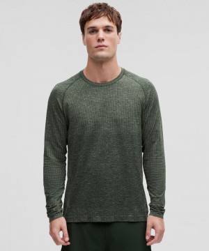 μακρυμανικα μπλουζακια Lululemon Metal Vent Tech ανδρικα πρασινο | Greece-3087196