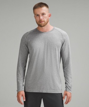 μακρυμανικα μπλουζακια Lululemon Metal Vent Tech ανδρικα ασπρα | Greece-8297360
