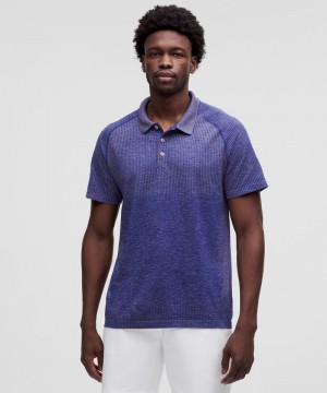 μπλουζακια πολο Lululemon Metal Vent Tech ανδρικα ροζ μπλε | Greece-5267394