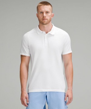 μπλουζακια πολο Lululemon Metal Vent Tech ανδρικα ασπρα ασπρα | Greece-7605419