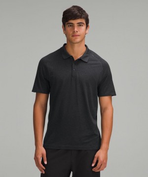 μπλουζακια πολο Lululemon Metal Vent Tech ανδρικα βαθυ γκρι μαυρα | Greece-8019527