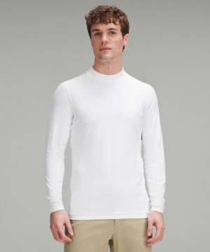 μακρυμανικα μπλουζακια Lululemon Mockneck Golf Long-Sleeve Baselayer ανδρικα ασπρα | Greece-5249671